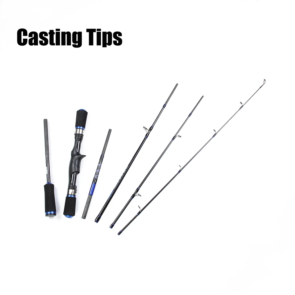 ROSEWOOD 8-Piece Portable Fishing Lure Rod Spinning Casting Handle In One Rod 10-30g 15-45g Lure Weight Travel Rod With Bag  (3)