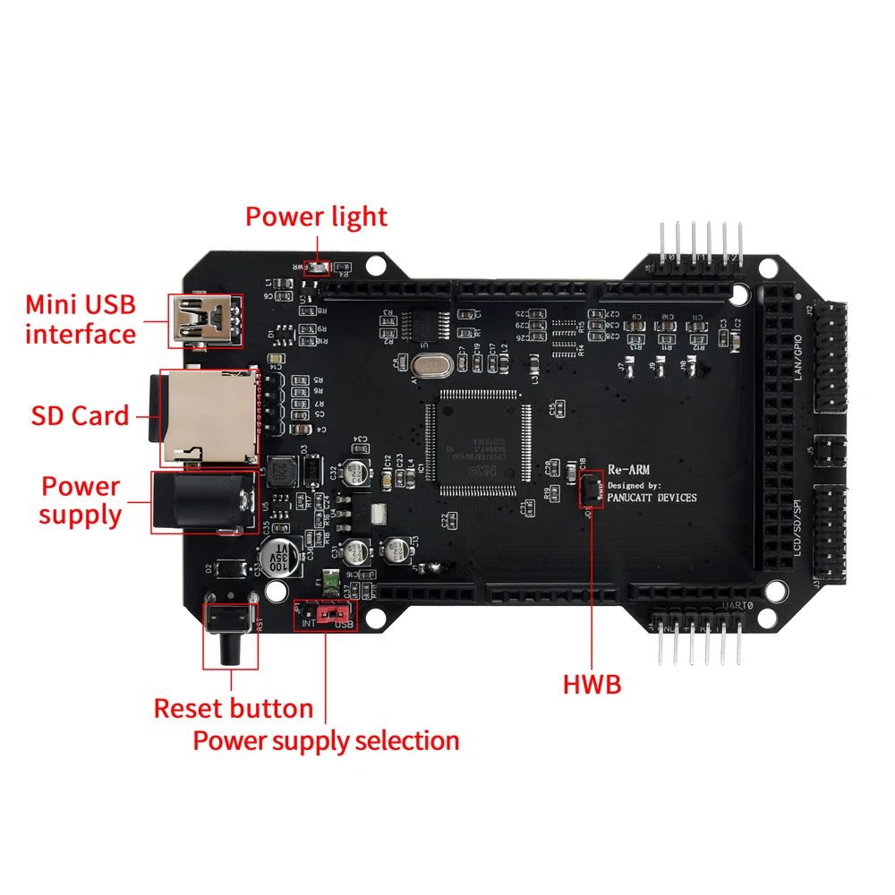 Детали 3d принтера Clone RE-ARM Contol 32 Bit 3d принтер плата обновления Mega 2560 до TMC228 TMC2130 DRV8825 A4988 Ramps 1,6/1,4/1,5