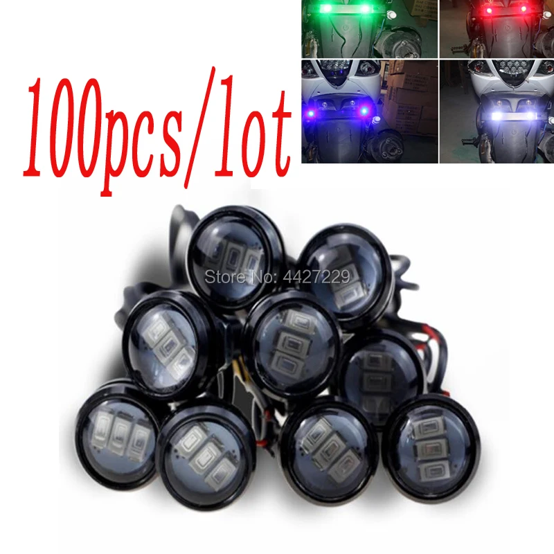 100pcs/lot Hot Sale Multi-Color Car DRL Eagle Eye LED Daytime Running Light Motorcycle Screw Lamp Source Waterproof Styling | Автомобили и