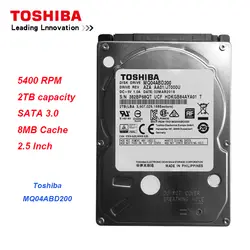 Оригинальный Toshiba 2 ТБ жесткий диск MQ04ABD200 SATA 5400 об./мин. 16 МБ Кэш 7 мм тонкость 2,5 "Внутренний жесткий диск для портативных ПК