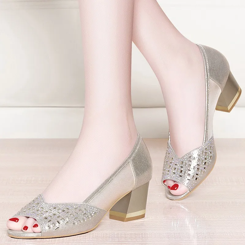 

STAN SHARK Woman Sandals Open Toe Pumps High Heels Dress Shoes Women Shoes Hollow Out Sandal Ladies Shoes zapatos mujer
