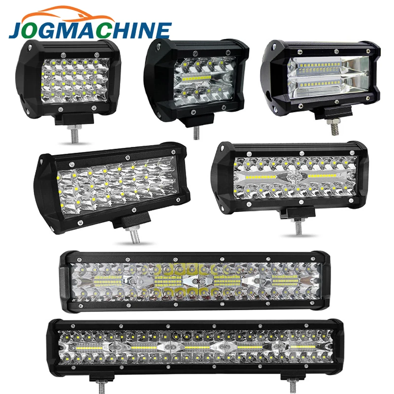 

JOGMACHINE 4 12 15 inch 18W 36W 72W 126W LED Work Light LED Bar Light for Motorcycle Tractor Boat Off Road 4WD 4x4 Truck SUV ATV