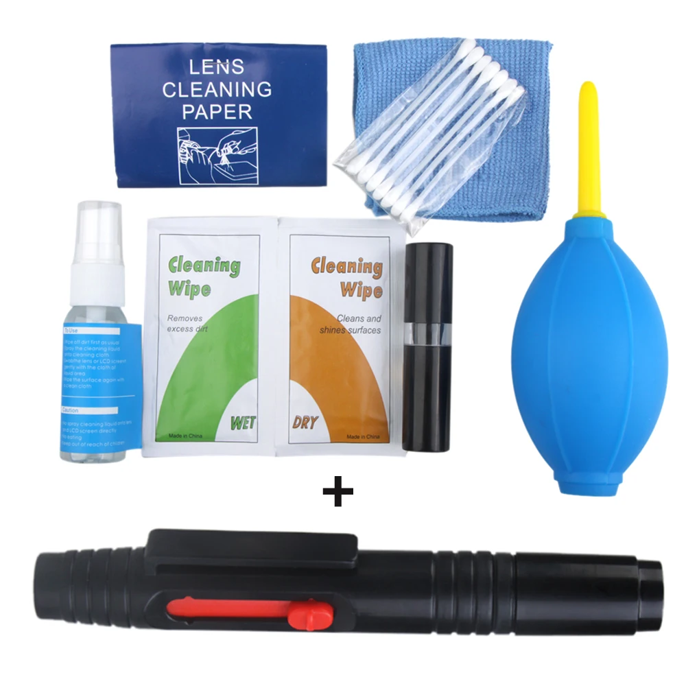 7 in1 Professional Lens Cleaning Brush Blower Cloth kit for Canon Nikon