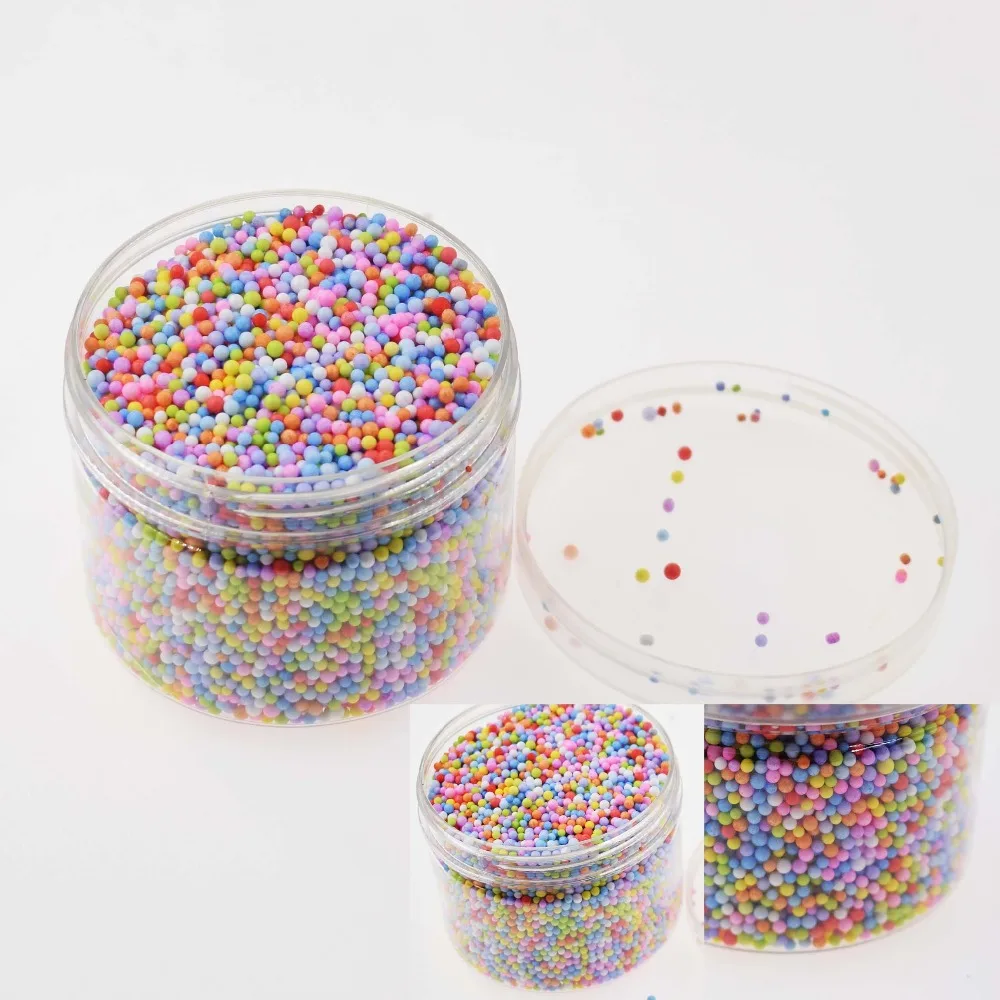 New Products Colorful Styrofoam Foam Lizun Balls Slime Tool Fruit Slice For Slime Making Charms Kit Art DIY (9)