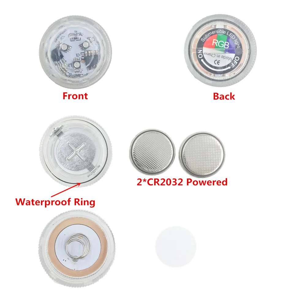 RGB погружной светодиодный подводный свет SMD2835 Водонепроницаемая круглая лампа