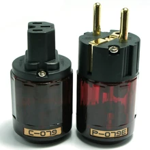MLLSE позолоченный C-079+ P-079e Schuko ЕВРОПА ЕС питание разъем аудио разъем CE0461