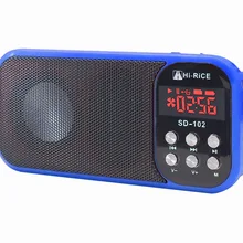 Hi-Rice SD-102 FM радио USB/Micro SD карты MP3 ЖК-дисплей светодиодный цифровой медиа колонки Redner