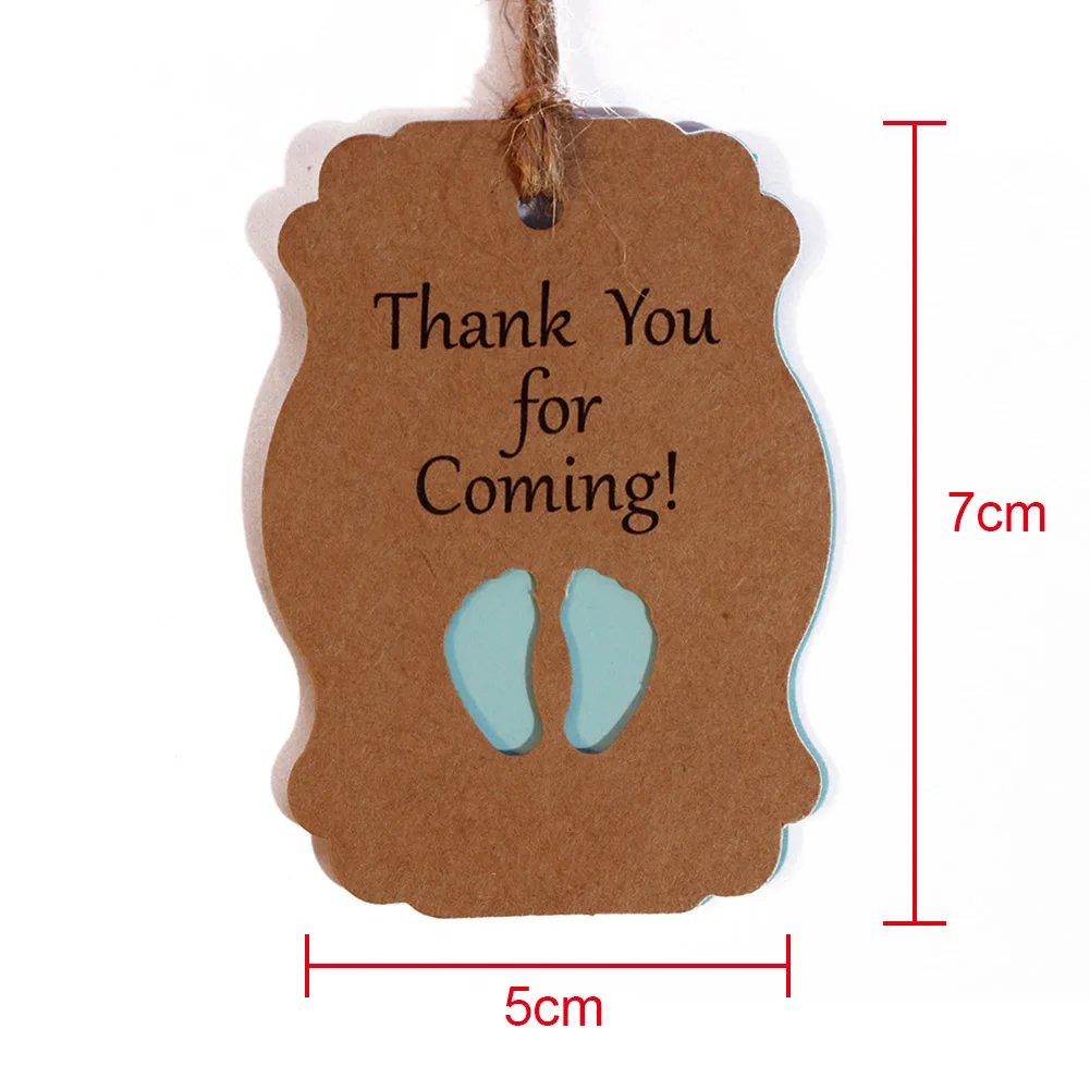 

50Pcs/packet Little Baby Footprinted Invatation Card for Birthday Party TN99