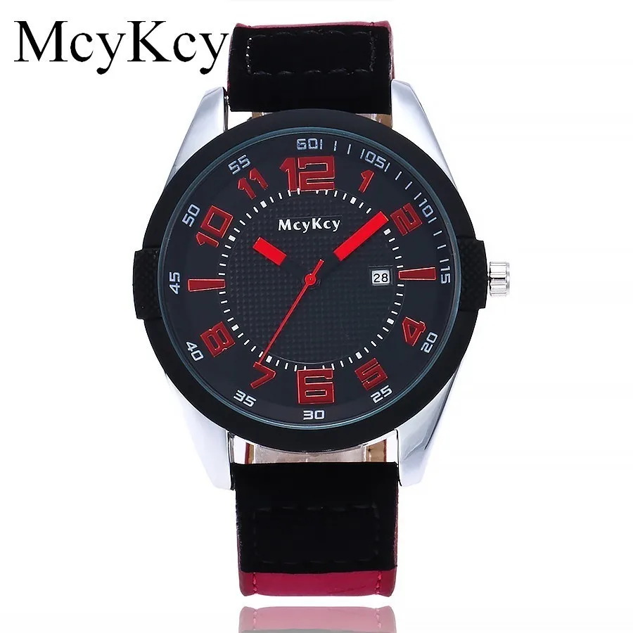 

McyKcy Sports Watch Luxury Brand Men Military Watches Fashion Male Leather Strap Quartz Wristwatches Clock Relogio Masculino