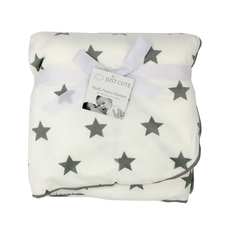 JUST CUTE Cartoon Baby Blanket Newborn Thick Double Layer Baby Swaddle Blanket Stroller Popular Wrap Mantas Para Bebe (9)