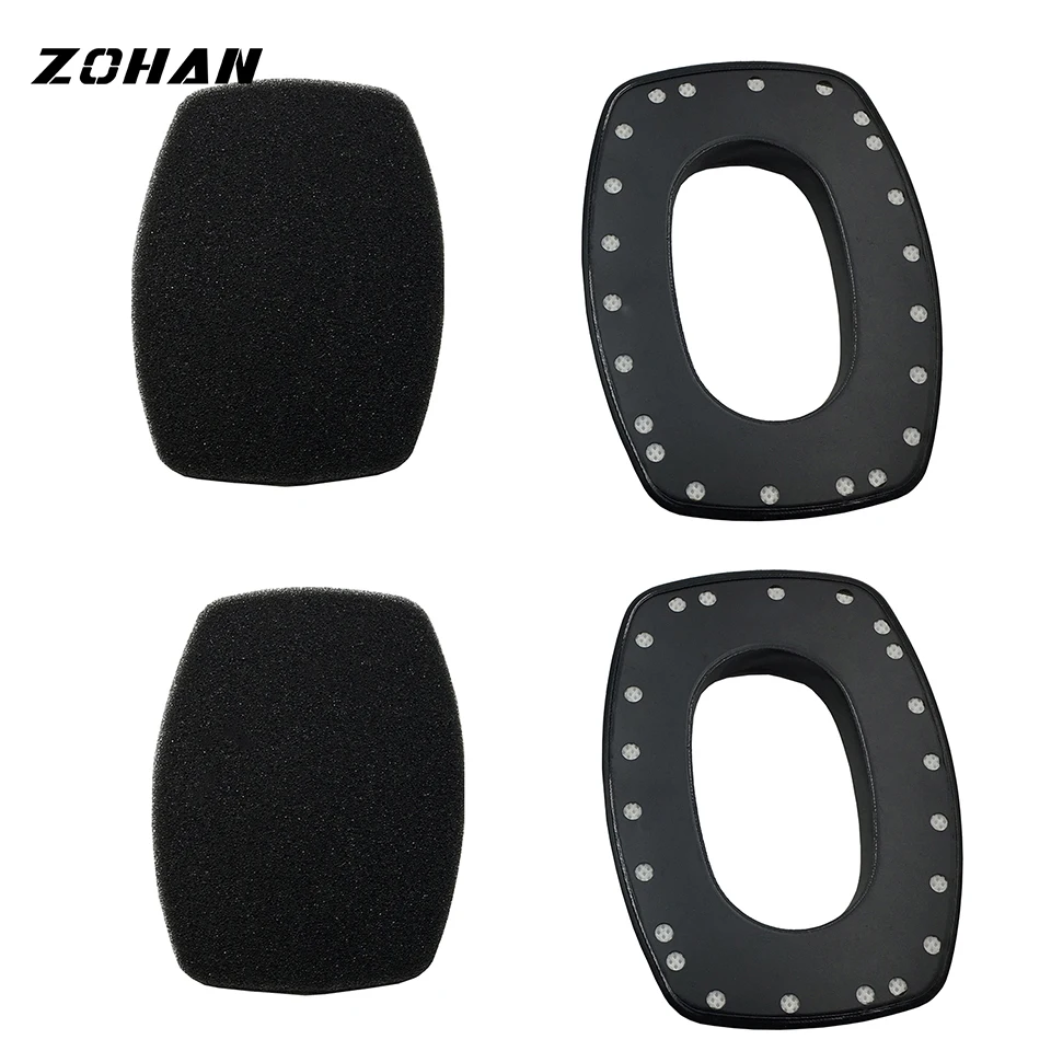 ZOHAN Replacement Ear Cup Cushions For Hearing Protector Applicable To Howard Light Impact Electronic Shooting Earmuff 2 pair