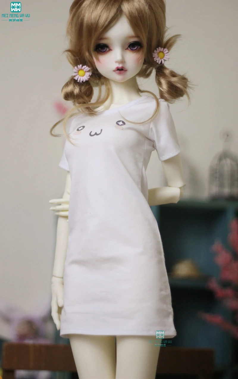 

Fits 1/3 BJD doll clothes fashion Medium and long body Wild casual t-shirt