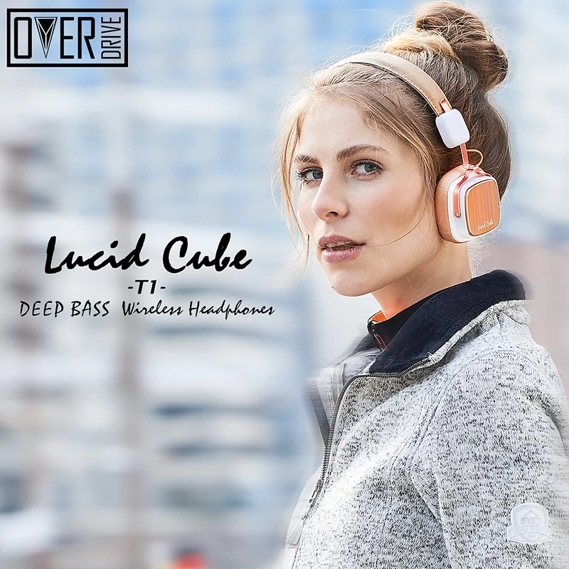 OVERDRIVE Foldable Portable Wireless Bluetooth Headphones with Stereo Bass Music Headset Aluminium alloy shell for font