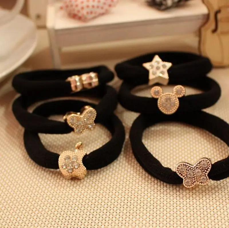 

Girl Gum Seamless High Elastic Hair Bands Rubber Band Headdress Flower Crown Accessories For Women Scrunchies Bandage Head