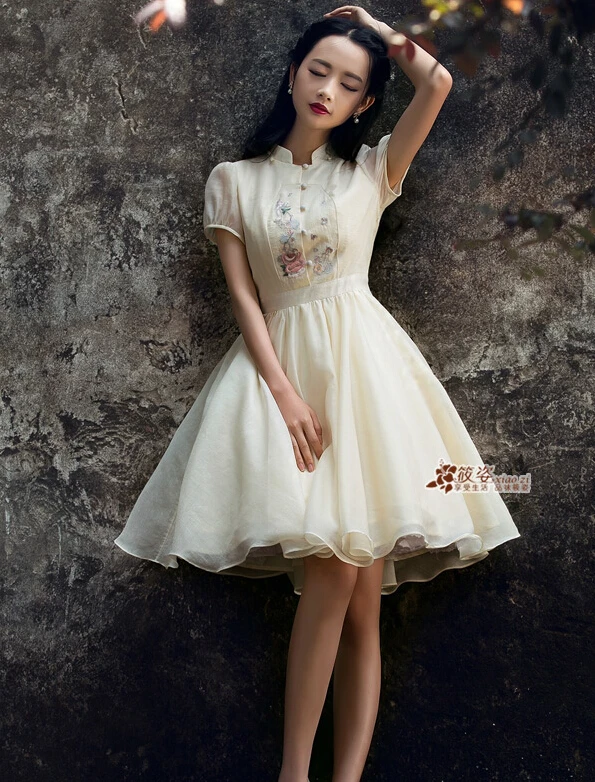 Новинка, женское летнее платье с вышивкой в стиле ретро, этнический стиль, художественные пышные платья, вечерние платья, размер S-XL, G74