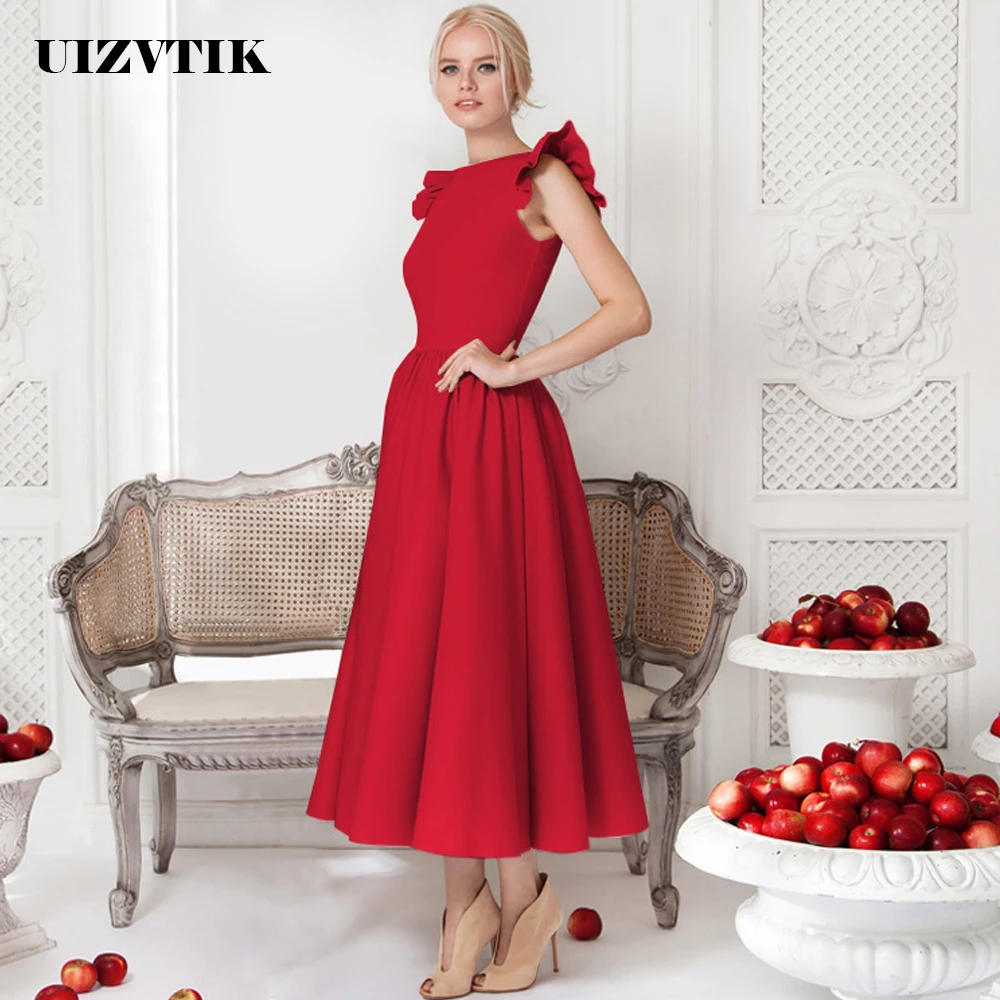 

UIZVTIK Summer Dress Women 2019 Sexy Elegant Formal Sleeveless Long Party Dress Female Casual Slim Solid Ruffles White Dresses