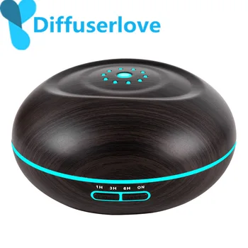 

Diffuserlove 500ML Night Light Aroma Essential Oil Diffuser Ultrasonic Air Humidifier Wood Grain mist fogger for Office Home