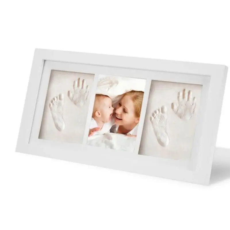 Детские Малыш Дети палец ноги руки деревянная рамка для фотографий набор принт глины чернила комплект подарок памяти