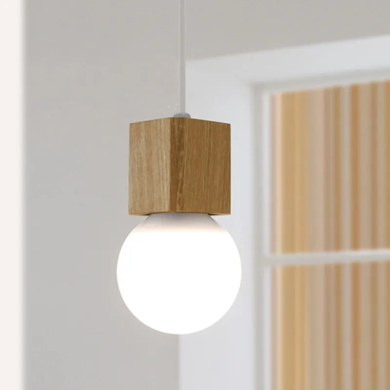 Vintage-pendant-light-Oak-Wood-Retro-lamp-120cm-color-wire-E27-E26-socket-wood-lampholder-Hanging