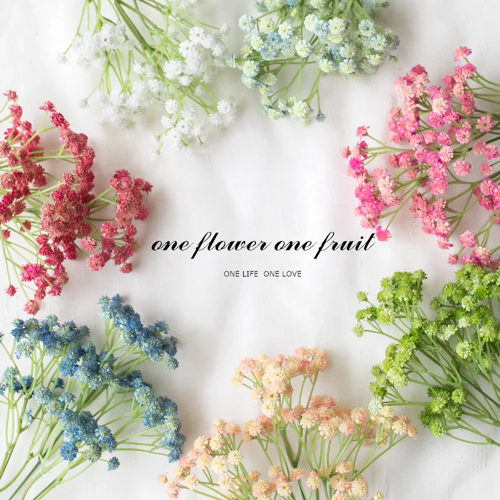

2PCS Rustic decoration artificial flower interspersion Gypsophila decoration flower plastic flower for wedding home decorative