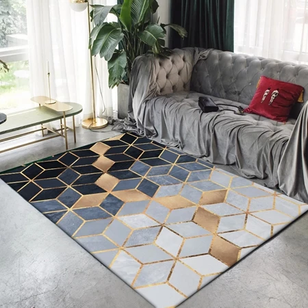 Современные ковры и коврики для гостиной, спальни, металлический полосатый ковер, домашний декор, Нескользящие коврики, декоративные коврики для гостиной - Цвет: Carpet9