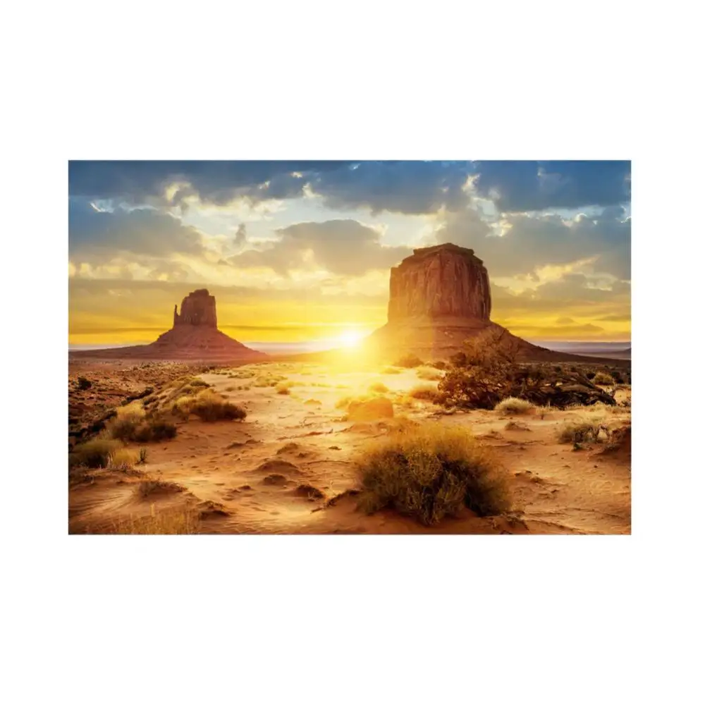 Фон для фотосъемки с изображением аквариума, солнца и пустыни - Цвет: Цвет: желтый