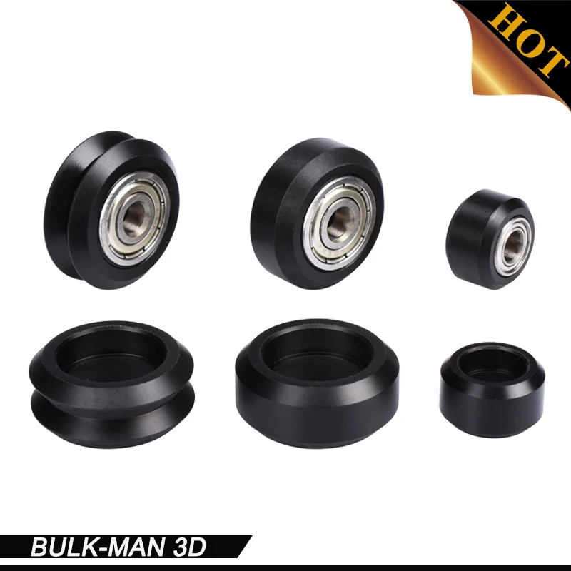 CNC Plastic wheel Delrin v wheel with 625ZZ MR105zz Bearing for V Slot