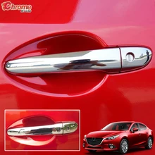 Для Mazda 3 Axela Hatchback Sedan хромированные дверные ручки ручка с покрытием литья украшения стайлинга автомобилей