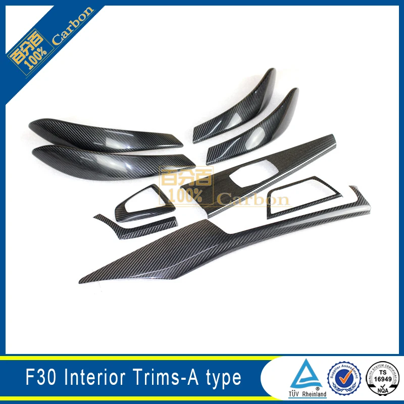 

For BMW 3 Series F30 Carbon Fiber Interior Trims Mouldings Cover 9pcs Put on model