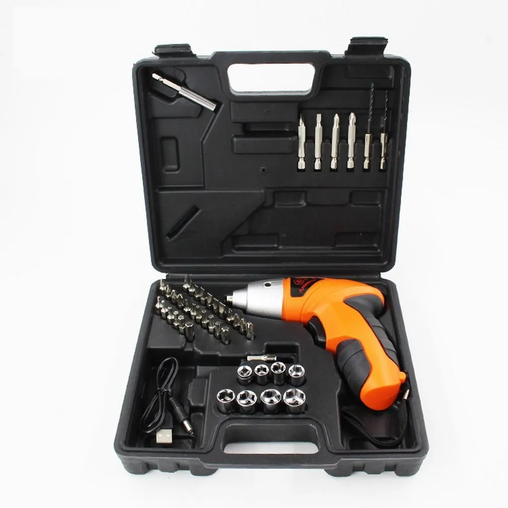 

Cordless Electric Screwdrivers Rechargeable Battery Drill Bit Kit with 45pcs Bits USB Wireless Handhold Power Screw Driver