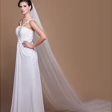 Свадебные вуали длиной 3 метра Соборные Свадебные вуали белые однослойные свадебные аксессуары свадебная фата