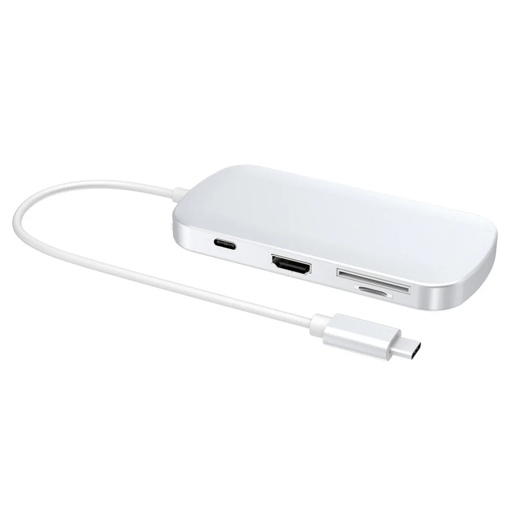 Type-C док-станция type-C хаб-конвертер Hdmi+ кардридер+ концентратор+ Pd type-C конвертер