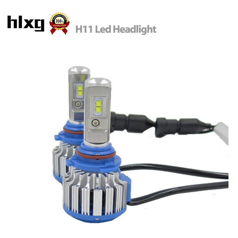 

New Auto Led H11 Headlight Bulbs H8 Car Lamps 6000K 7000LM Xenon Bi Beam CANBUS Error Free H11 Led Lampada Lights Cay Styling 2x