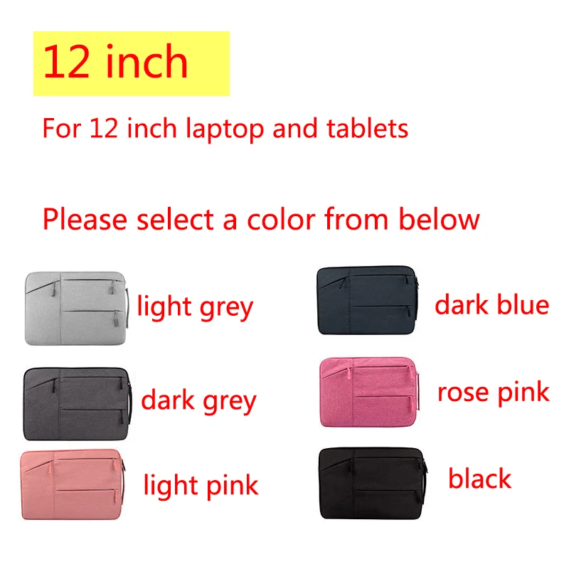 Чехол для планшета чехол для microsoft Surface Pro 3 4 5 поверхность книга ноутбук сумка чехол для Macbook lenovo 11,6/12/13,3/14/15/15,6 дюймов - Цвет: 12 inch