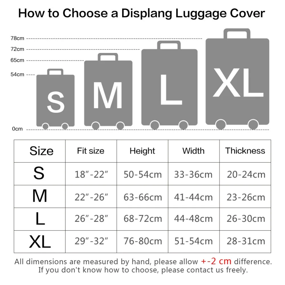 Индивидуальная индивидуальная Защитная крышка для багажа с/М/Л/XL до 18 20 22 24 26 28 30 32 дюймов чемодан туристическая принадлежность