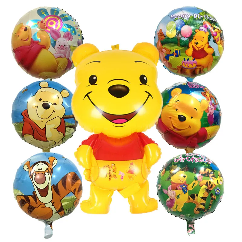 

1pcs Winnie Pooh Foil Balloons Hot 7 Style Cartoon Bear Aluminum Globos Baby Shower Birthday Party Supplies Ballon Wholesale