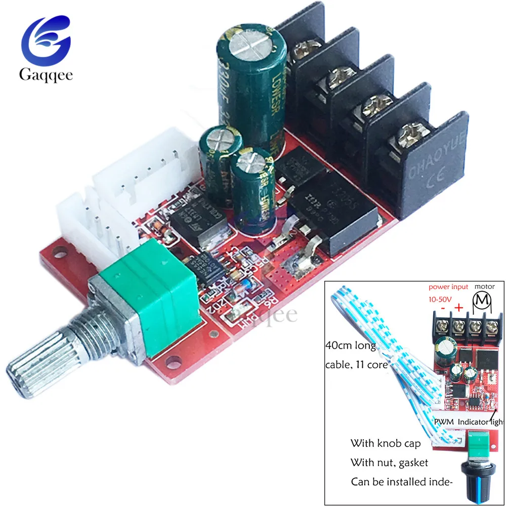 DC PWM мотор регулятор скорости модуль 10V 50V 15A диммеры для светодиодной ленты