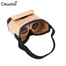 Cewaal Professional Mobile Phone Goggles Cardboard VR Box 3D Virtual Reality Glasses Lens Protector Brown Gift
