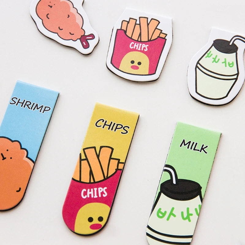 

2Pcs x Magnetic Bookmarks Cartoon Metal Magnetic Bookmarks Note Memo Stationery Book Mark 2018 New Sent At Random