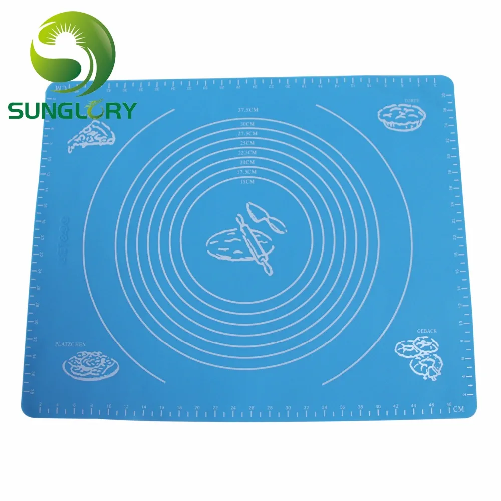 Diy Sugar Mat 50*40cm Large Silicone Roll Cut Mat Square Rolling