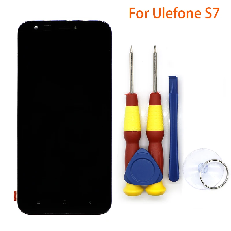 Сенсорный ЖК экран дисплей для Ulefone S7 дигитайзер в сборе с рамкой запасные части +