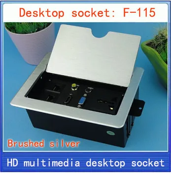 

Desktop socket / hidden /multimedia information outlet box/ network RJ45,HDMI Audio video VGA interface desktop socket F-115