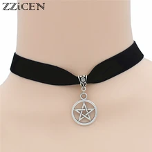Новинка, модный стиль Wicca, Готическая звезда, пентаграмма, подвеска, сверхъестественное ожерелье, пятиконечная звезда, черное колье, ювелирное изделие