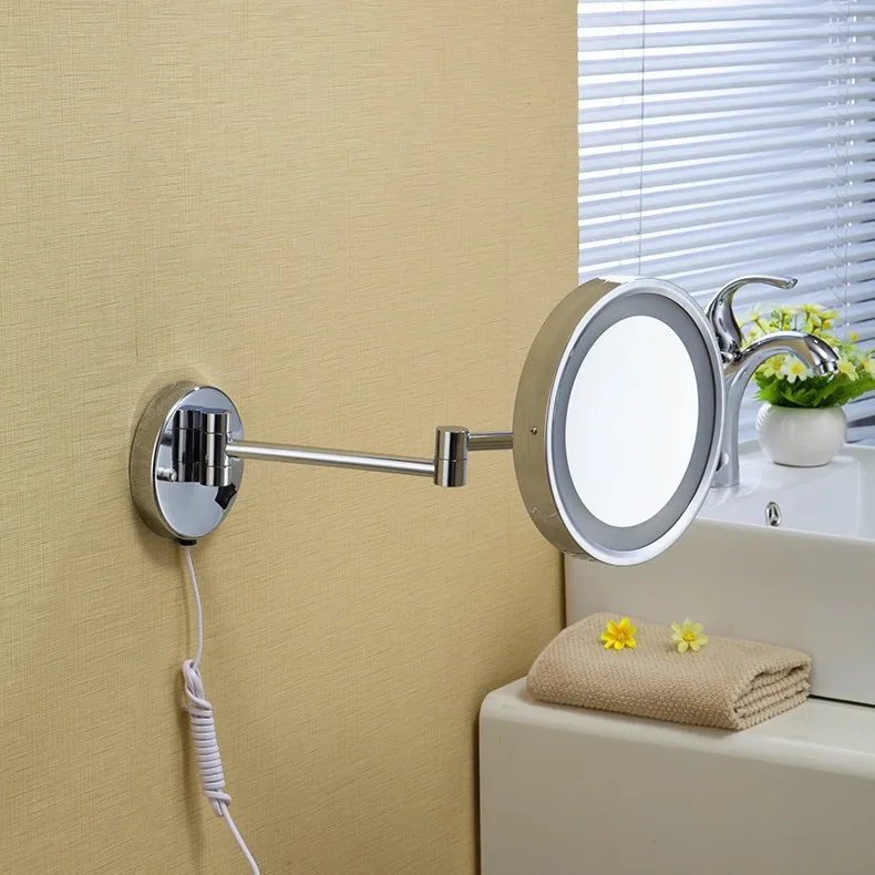 Senducs Led حمام مرايا كروم الحمام مرآة من 3x 5x 7x 10x المكبرة مرآة 8 بوصة حمام Led الفضة جولة مرآة Senducs Led حمام مرايا كروم الحمام مرآة من 3x 5x 7x 10x المكبرة مرآة 8 بوصة حمام Led الفضة جولة مرآة