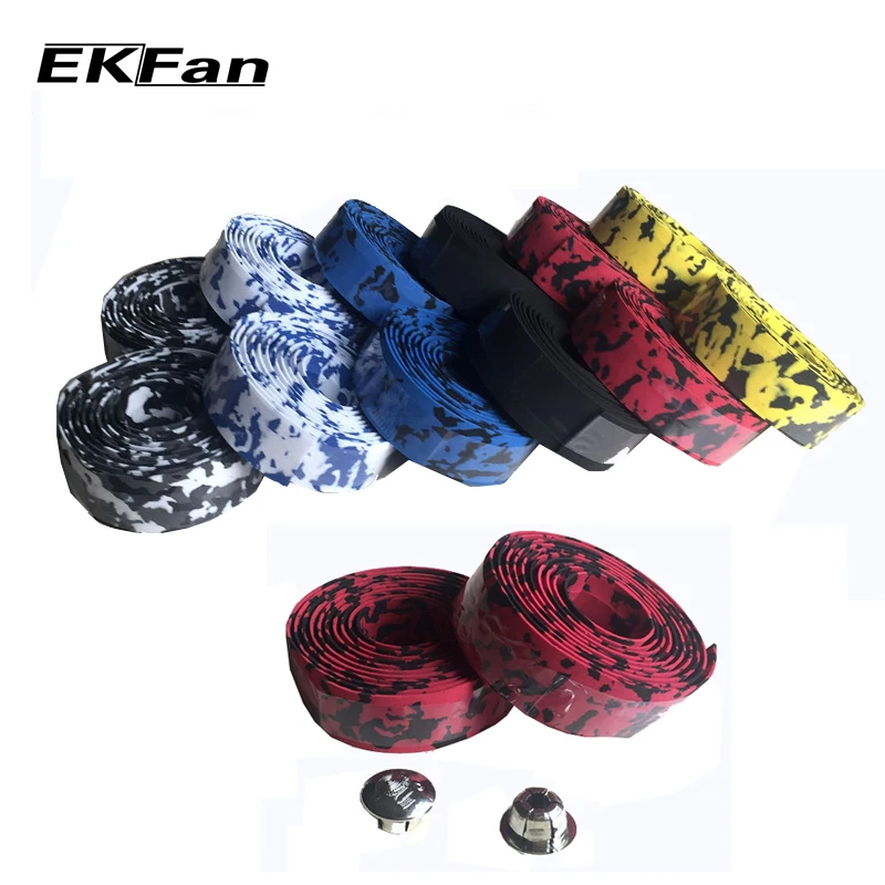 Best Hot Sale High Quality Colorful Cycling Handle Belt Bike Bicycle Cork Handlebar Tape Wrap +2 Bar