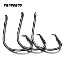 500 шт. рыболовные крючки черные Осьминог/круг спортивный круг приманка рыболовный крючок, снасти из высокоуглеродистой стали 1#-5/0# Размер