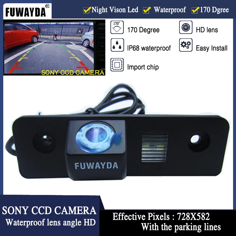 

FUWAYDA SONY CCD Chip Sensor Car Rear View Reverse Backup Parking Safety CAMERA for SKODA FABIA ROOMSTER OCTAVIA TOUR