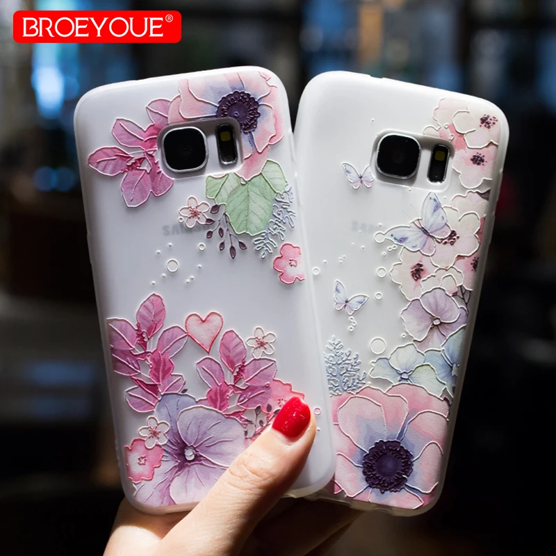 

BROEYOUE Case For Samsung Galaxy J3 J5 J7 2017 Pro A3 A5 A7 A8 2016 2017 2018 3D Relief Case Cover For Samsug S7 Edge S8 S9 Plus