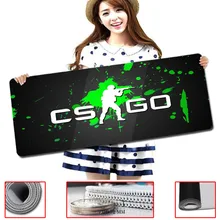 Bule Green Cs Go Logo Style Gaming Locking Edge Mouse Mat Counter Strike Rectangle Play Mat for Laptop Game Slide Mousepad