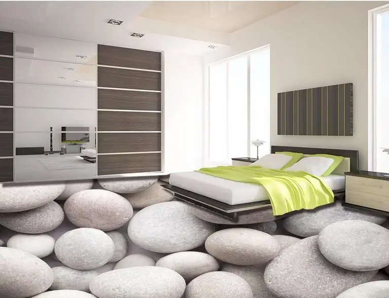 

custom 3d floor painting waterproof The pebbles wallpaper vinyl 3d pvc flooring waterproof bedroom wallpaper